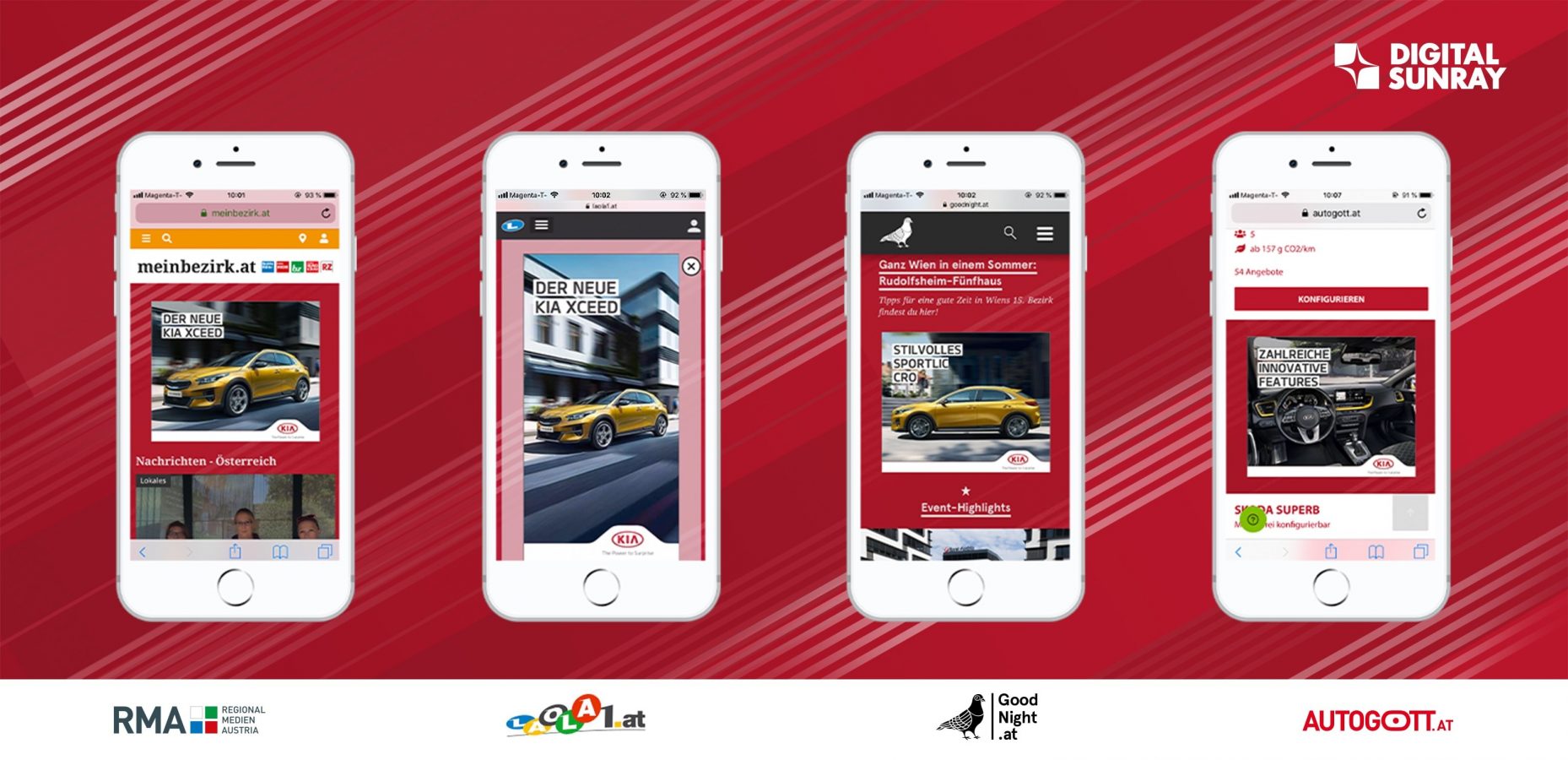 Publisher-übergreifende mobile Werbekampagne von Digitalsunray für KIA